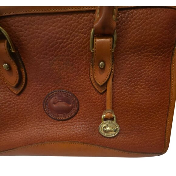 Vintage Dooney & Bourke Pebbled Leather Satchel Handbag - Made In USA - Picture 8 of 16